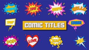 Videohive 10 Comics Titles Titles template preview
