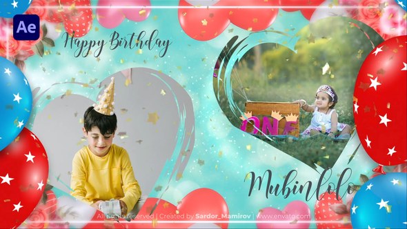 Videohive Happy Birthday 51872818 Video Displays template preview