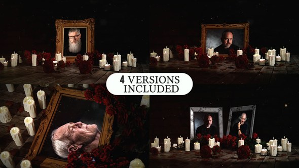 Videohive Funeral Memorial Card Pack Video Displays template preview