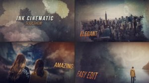 Videohive Ink Cinematic Slideshow Video Displays template preview