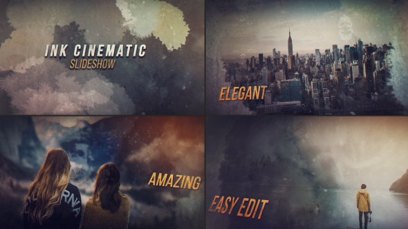 Videohive Ink Cinematic Slideshow Video Displays template preview