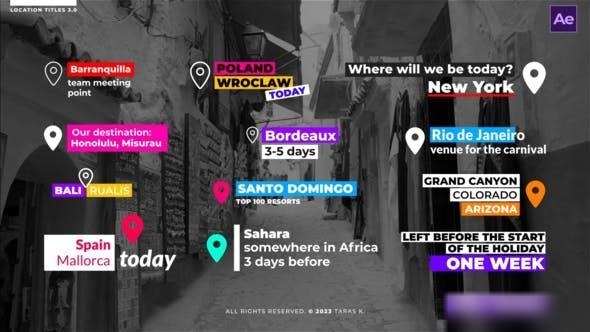 Videohive Location Titles 3.0  AE Elements template preview