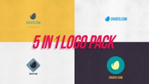 5 in 1 Logo Reveal Pack Video Displays template preview