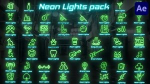 Videohive Neon Lights Big Pack for After Effects Elements template preview