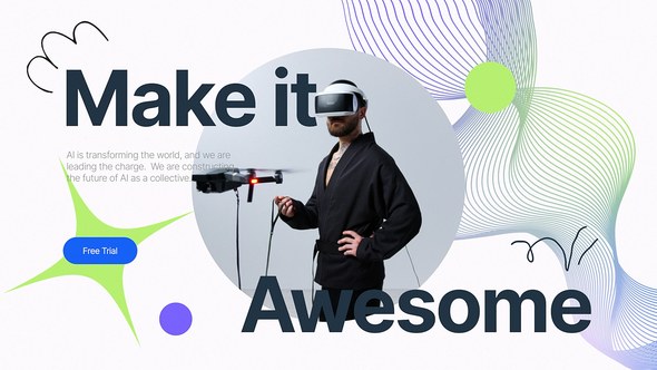 Videohive AI Agency Promo Video Displays template preview