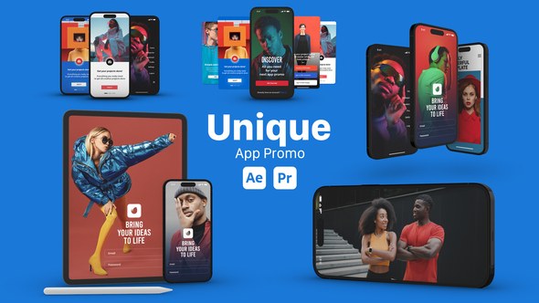 Videohive Unique App Promo Product Promo template preview