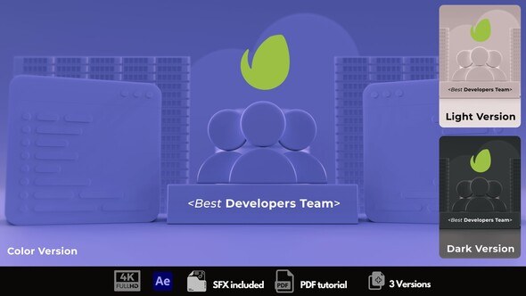 Videohive Developers Team Logo Stings template preview