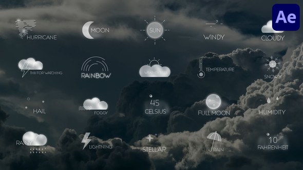 Videohive Weather Titles | After Effects Titles template preview