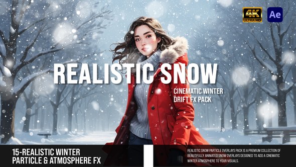 Videohive Realistic Snow Particle Overlays вЂ“ Cinematic Winter Drift FX Pack Elements template preview