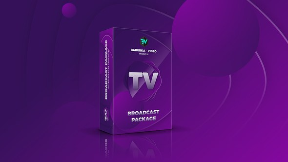 Broadcast Package // Colored TV Video Displays template preview