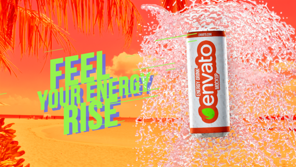 Videohive Beach Energy Drink Commercial Product Promo template preview