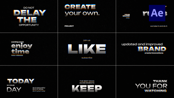 Videohive Text Animation /Ae Titles template preview