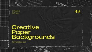 Videohive Creative Paper Backgrounds Elements template preview