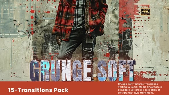 Grunge Soft Textures Transitions | DR Video Displays template preview
