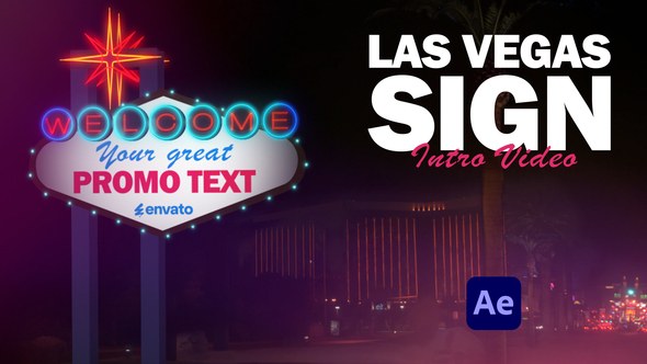 Videohive Las Vegas Sign Opener Openers template preview