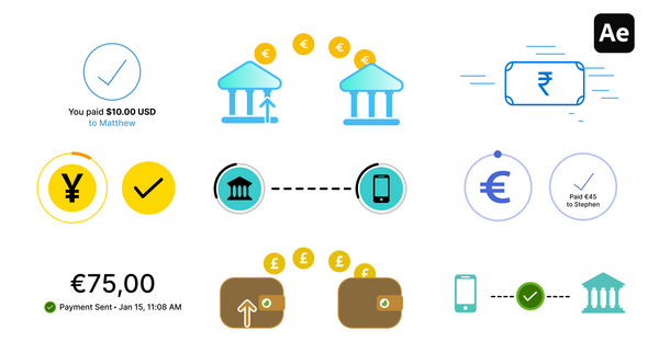 Videohive Money Transfer & Digital Payment Pack Elements template preview