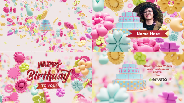 Videohive Birthday Logo Intro Logo Stings template preview
