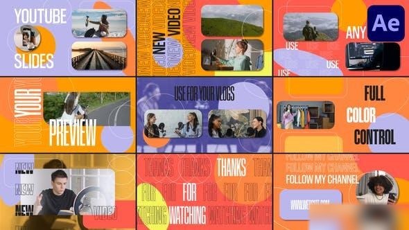 Videohive Youtube Slides for After Effects Openers template preview