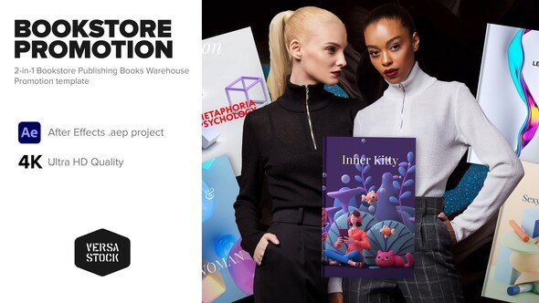 Videohive 2-in-1 Bookstore Publishing Books Marketing Promo Product Promo template preview