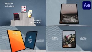 Videohive Tablet Presentation Mockup for After Effects Elements template preview