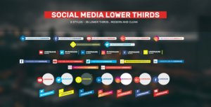 Social Lower Thirds Video Displays template preview
