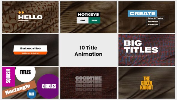 Videohive Titles - Cloth Simulation Backgrounds Titles template preview