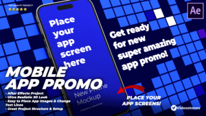 Mobile App Promo for Phone 14 Video Displays template preview