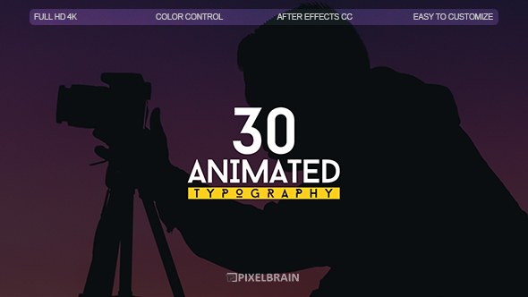 Kinetic Titles Video Displays template preview