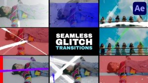 Videohive Grunge Glitch Seamless Transitions for After Effects Elements template preview