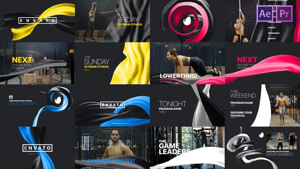 Videohive Broadcast Design Ribbons Broadcast-packages template preview