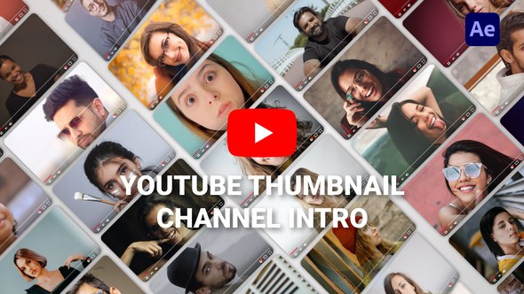 Videohive Youtube Channel Thumbnail Intro Video Displays template preview