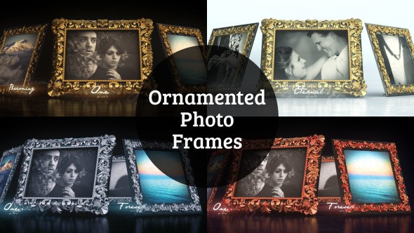 Videohive Ornamented Photo Frames Gallery Video Displays template preview