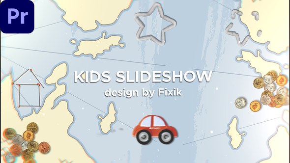 Kids Slideshow II | MOGRT Premiere Pro template preview