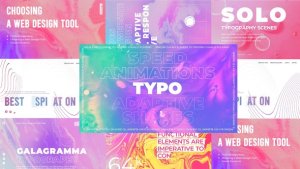 Videohive Galagramma typography pack Titles template preview