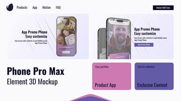 Videohive Smartphone 3D Presentation - Mobile App Pro Phone Product Promo template preview