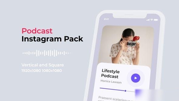 Videohive Podcast Instagram Pack | Vertical and Square Openers template preview