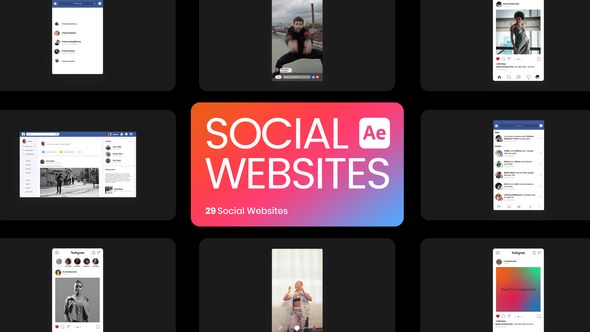 Videohive Social Media Website for After Effects Product Promo template preview