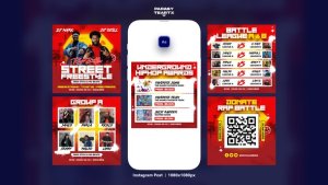 Videohive Rap Battle Instagram Post Product Promo template preview