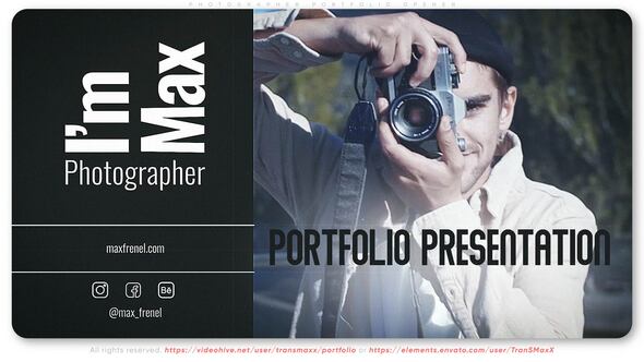 Videohive Photographer Portfolio Opener Openers template preview