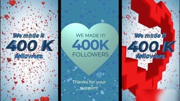 Videohive 400K Followers Stories Openers template preview