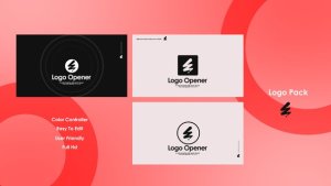 Videohive Minimal Logo Opener Pack - Fast Logo Reveals Logo Stings template preview