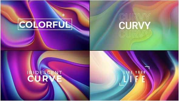 Videohive Colorful Curves Titles Titles template preview