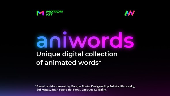 VIDEOHIVE Aniwords - Animated Words 38288498 Titles template preview