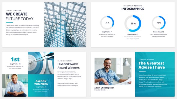 Videohive The Ultimo - Corporate Presentation Pack Video Displays template preview