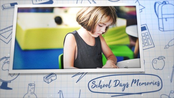 Videohive School Days Memories Video Displays template preview