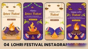 Videohive Indian Festival Lohri Instagram Story Elements template preview