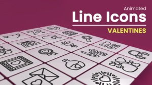 Videohive 50 Animated Valentines Line Icons Infographics template preview