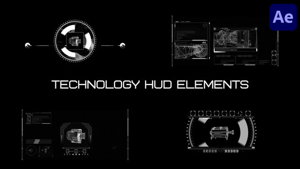 Videohive Technology Hud Elements for After Effects Elements template preview