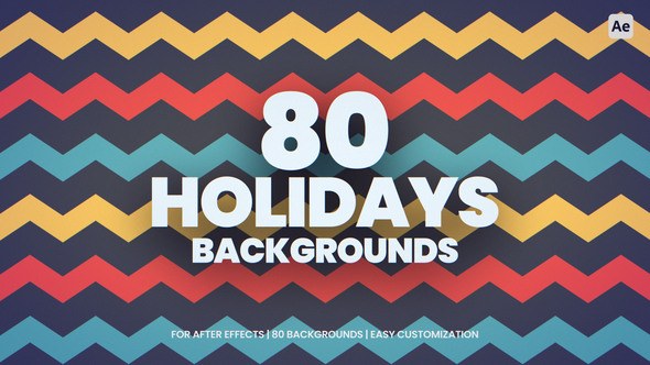 Videohive Holidays Backgrounds Elements template preview