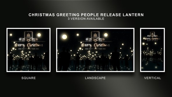 Videohive Christmas Greeting People Release Lantern Openers template preview